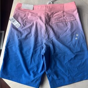 American Eagle Board Shorts | NWT | Size S | Pink Blue Gradient Swim Trunks